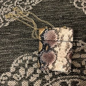 snake skin pattern purse